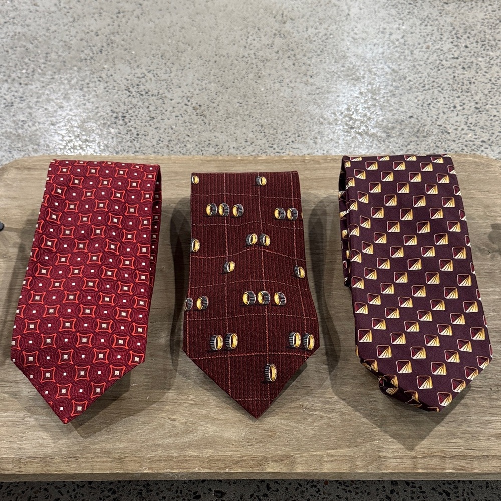 3 ❗️❗️❗️Ermenegildo Zegna ~ VNTG SET OF 3 TIE SET